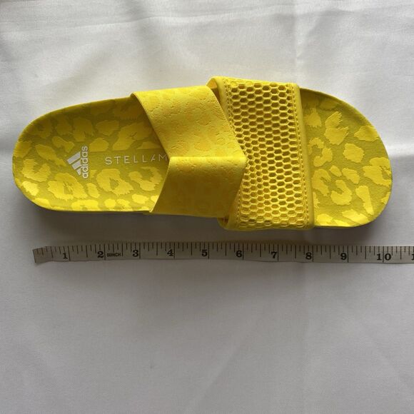 NWOB Adidas x Stella McCartney Vivid Yellow Stella-Lette Slide Sandals Size 8 - Picture 13 of 16